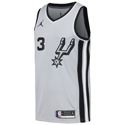 Men's San Antonio Spurs Keldon Johnson Silver Swingman Player Jersey - Statement Edition 02
