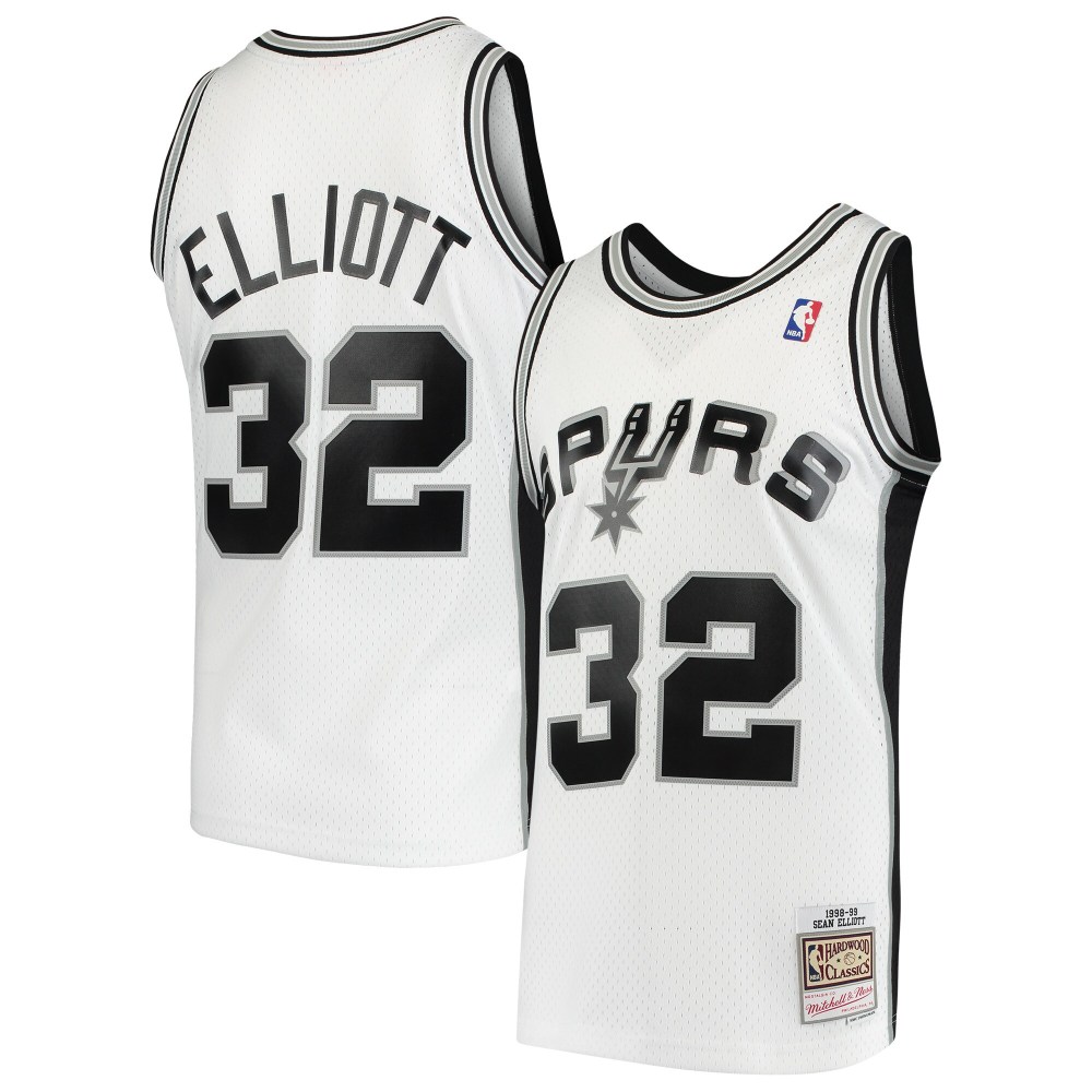 Men's San Antonio Spurs Sean Elliott White 1998/99 Hardwood Classics Swingman Jersey