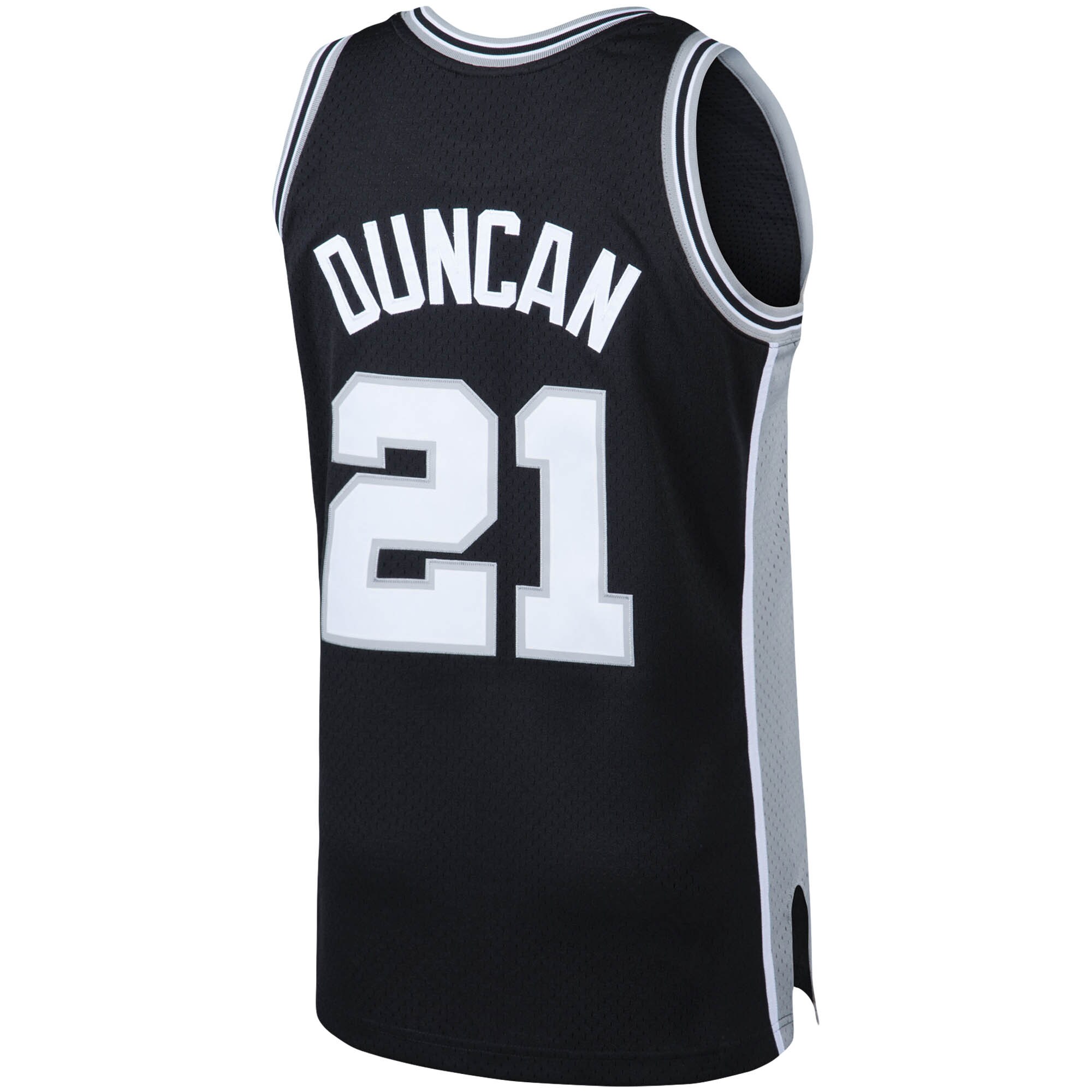 Men's San Antonio Spurs Tim Duncan Black 1998/99 Big & Tall Hardwood Classics Swingman Jersey