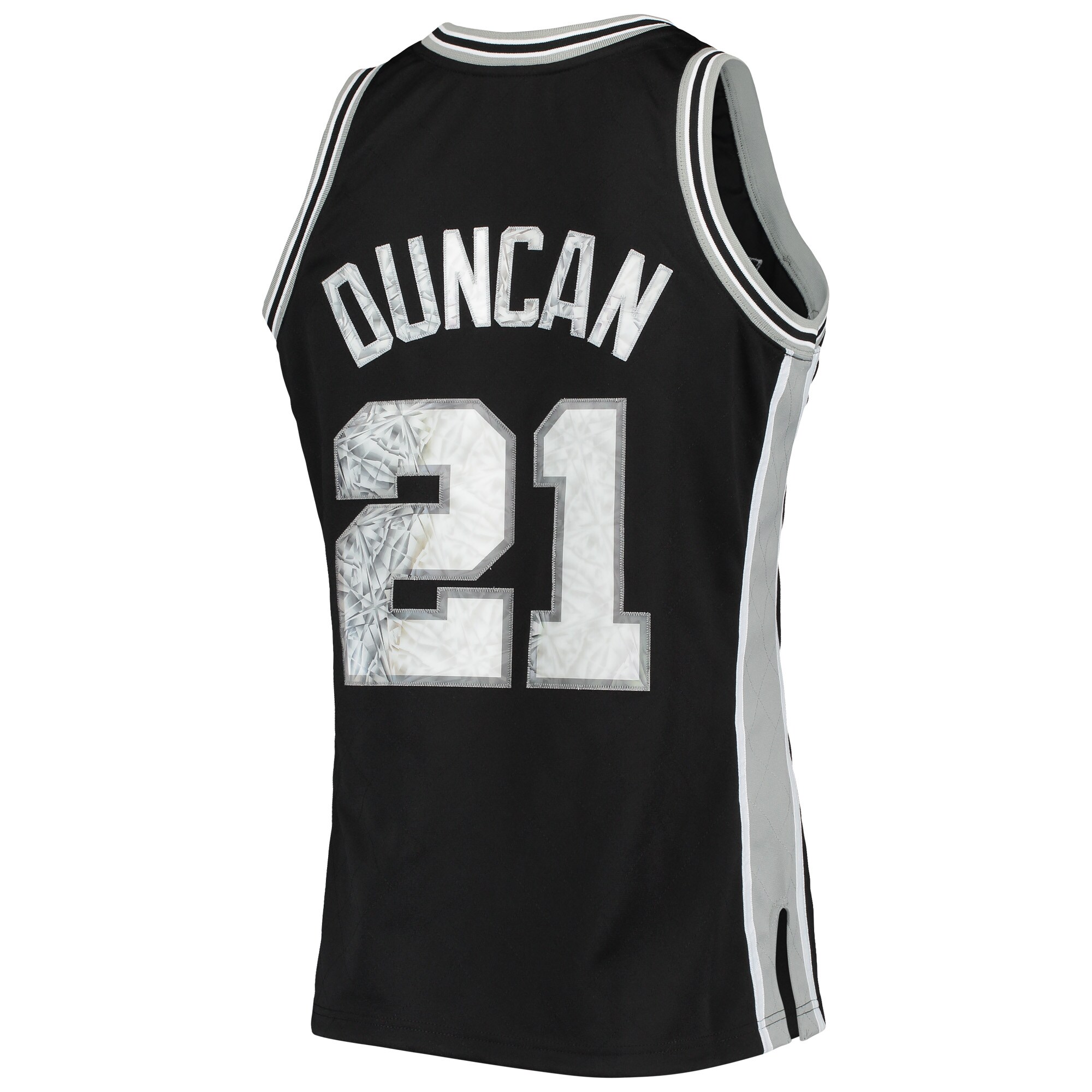 Men's San Antonio Spurs Tim Duncan Black 1998/99 Hardwood Classics NBA 75th Anniversary Diamond Swingman Jersey