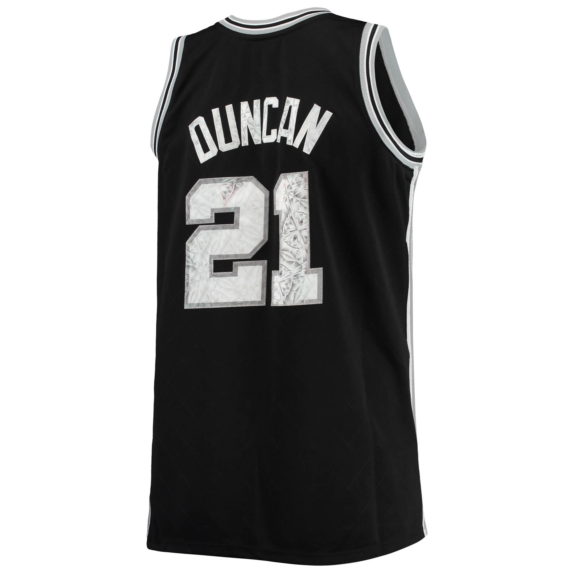 Men's San Antonio Spurs Tim Duncan Black Big & Tall 1998/99 NBA 75th Anniversary Diamond Swingman Jersey
