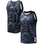 Men's San Antonio Spurs Tim Duncan Black Hardwood Classics 1998/99 Tie-Dye Swingman Jersey