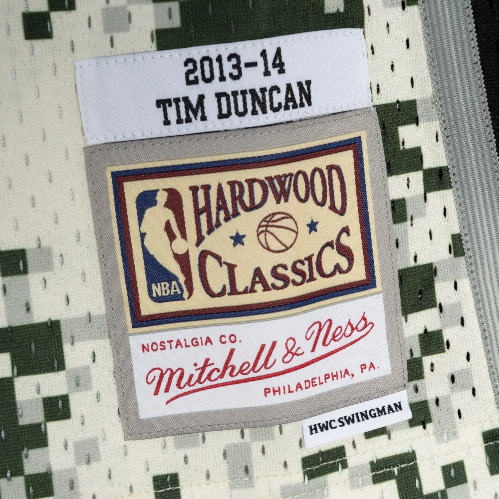 Men's San Antonio Spurs Tim Duncan Camo 2013/14 Swingman Jersey