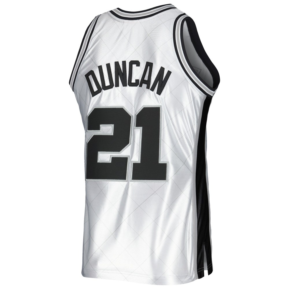 Men's San Antonio Spurs Tim Duncan Platinum 1998/99 Hardwood Classics 75th Anniversary Swingman Jersey