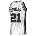 Men's San Antonio Spurs Tim Duncan Platinum 1998/99 Hardwood Classics 75th Anniversary Swingman Jersey