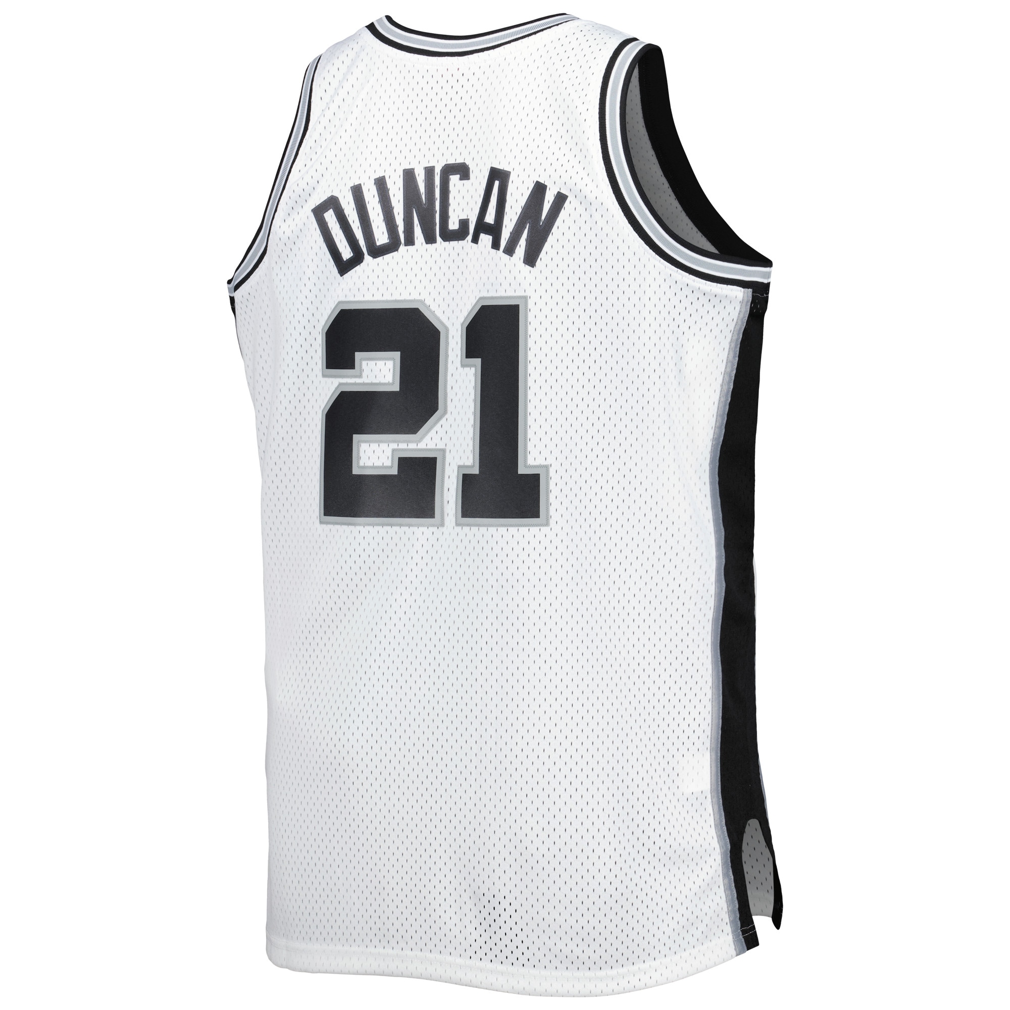 Men's San Antonio Spurs Tim Duncan White Big & Tall Hardwood Classics 1998/99 Swingman Jersey