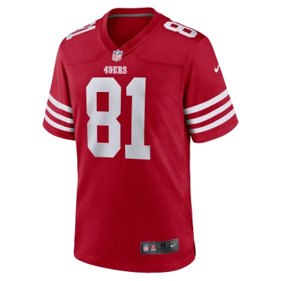 Men's San Francisco 49ers Cameron Latu Scarlet Team Game Jersey 02