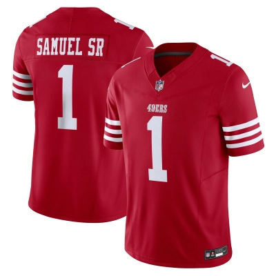 Men's San Francisco 49ers Deebo Samuel Sr Scarlet Vapor F.U.S.E. Limited Jersey 01
