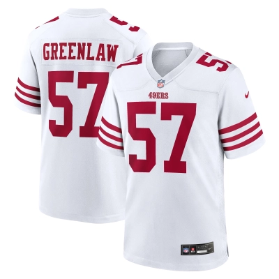 Men's San Francisco 49ers Dre Greenlaw  White Team Game Jersey 01