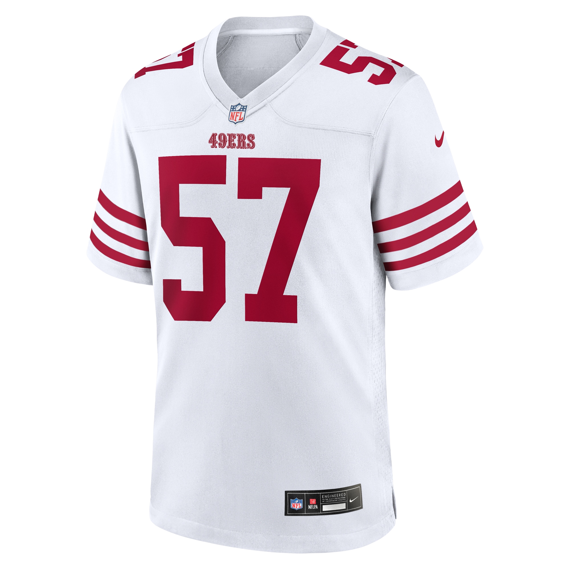 Men's San Francisco 49ers Dre Greenlaw  White Team Game Jersey