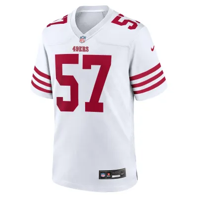 Men's San Francisco 49ers Dre Greenlaw  White Team Game Jersey 02