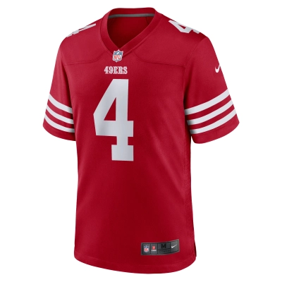 Men's San Francisco 49ers Jake Moody Scarlet Team Game Jersey 02