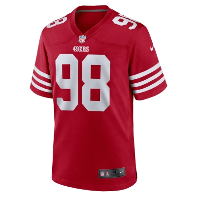 Men's San Francisco 49ers Javon Hargrave Scarlet Game Player Jersey 02
