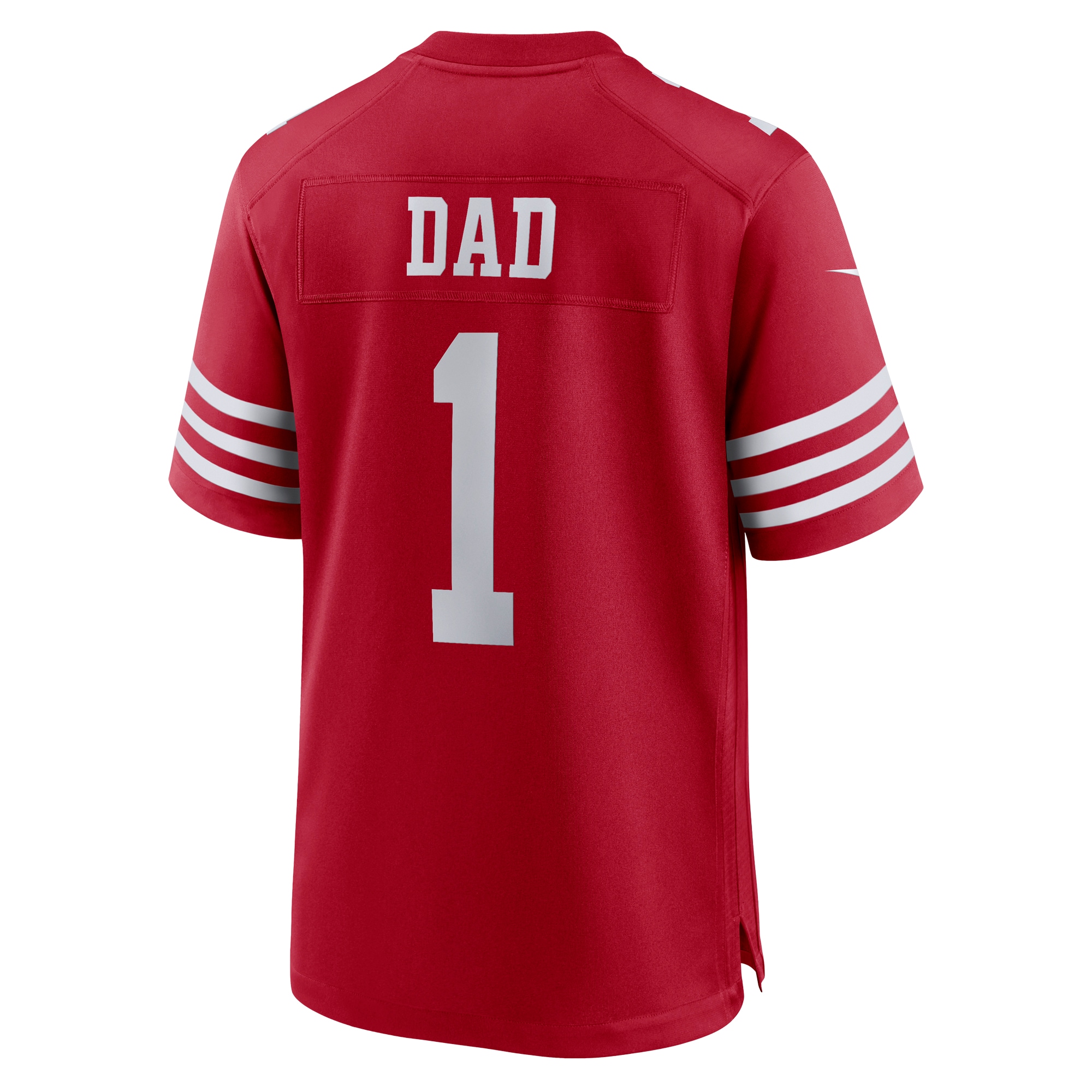 Men's San Francisco 49ers Number 1 Dad Scarlet Game Jersey