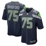 Men's Seattle Seahawks Anthony Bradford College Navy Team Game Jersey