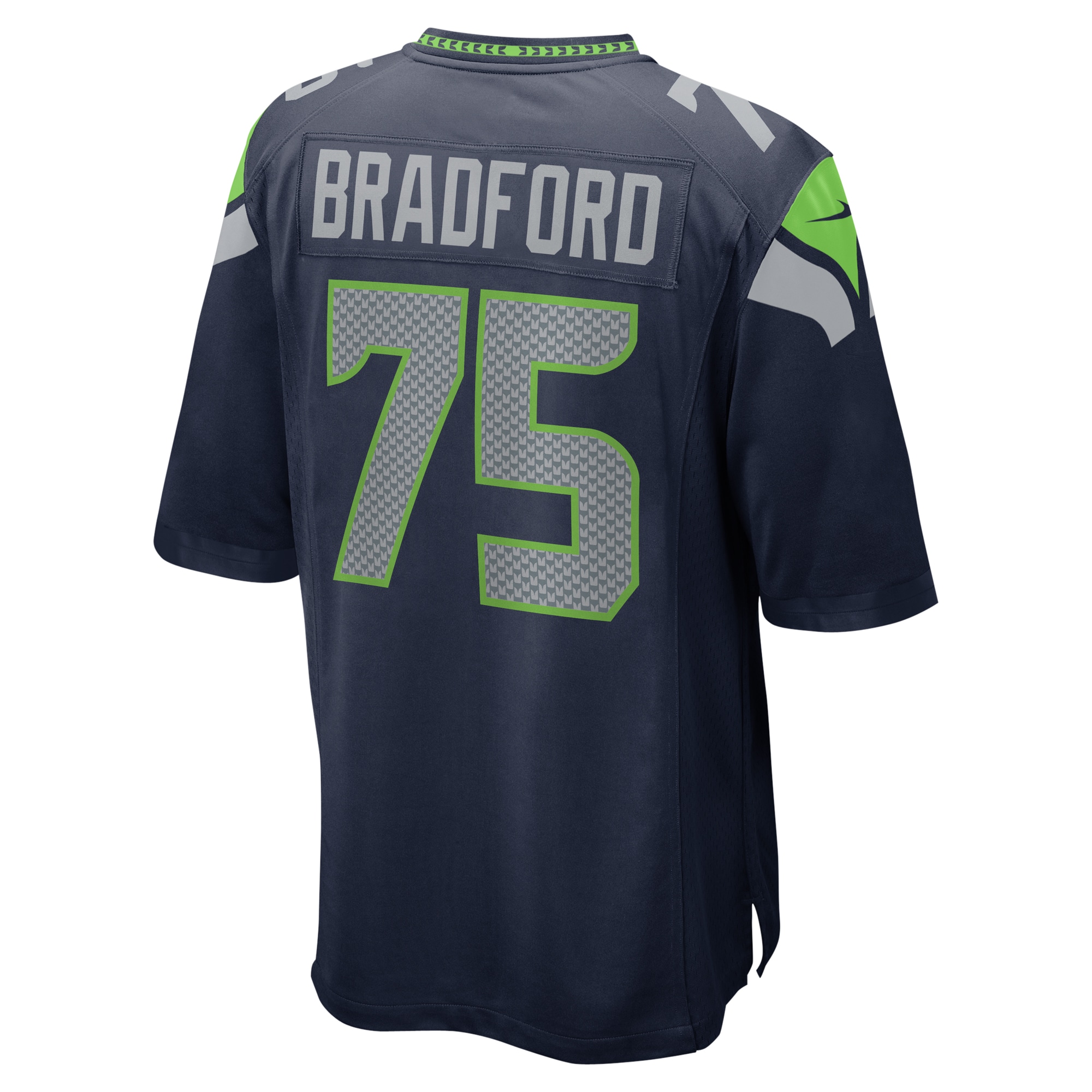 Men's Seattle Seahawks Anthony Bradford College Navy Team Game Jersey
