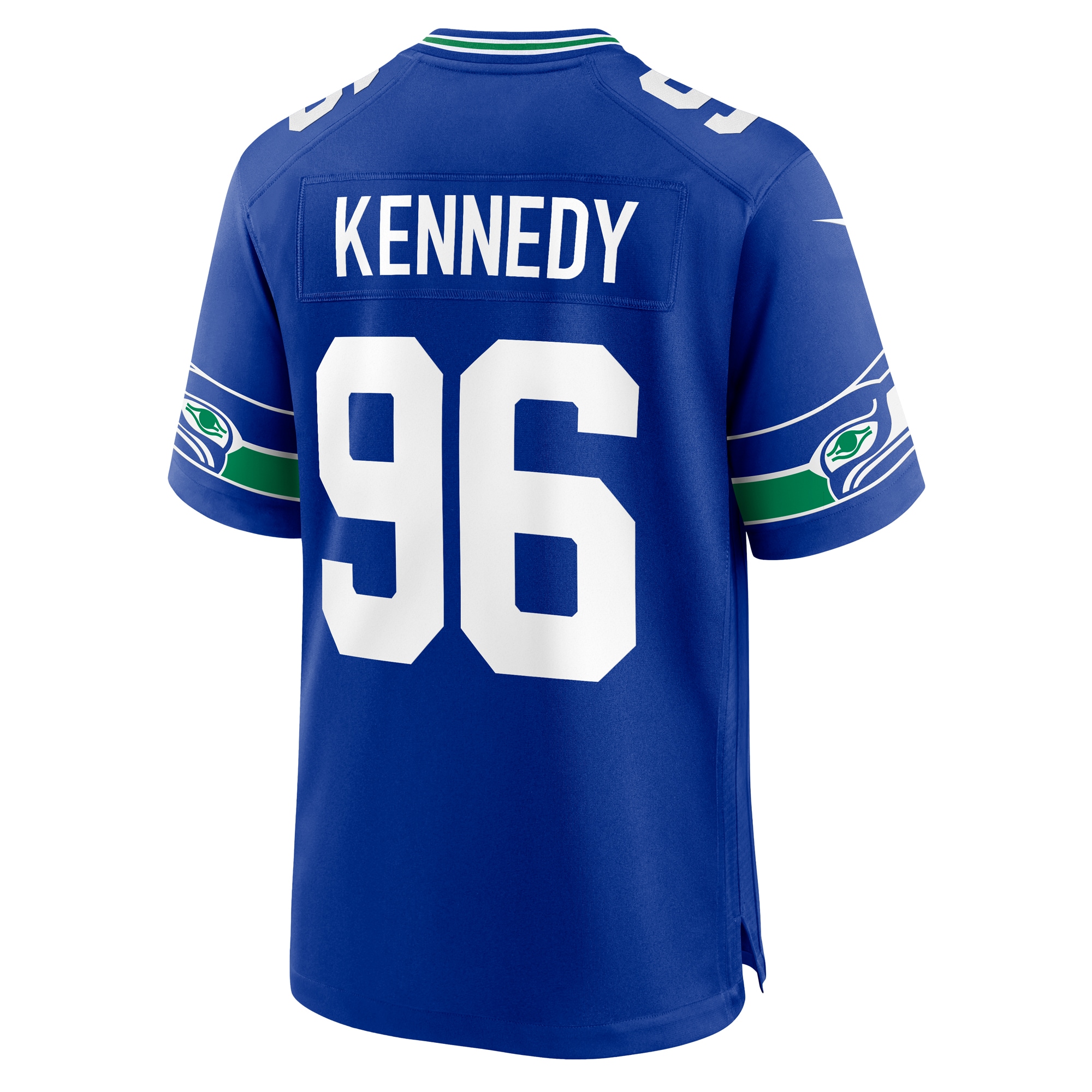 Men's Seattle Seahawks Cortez Kennedy Royal Throwback Retired Player Game Jersey