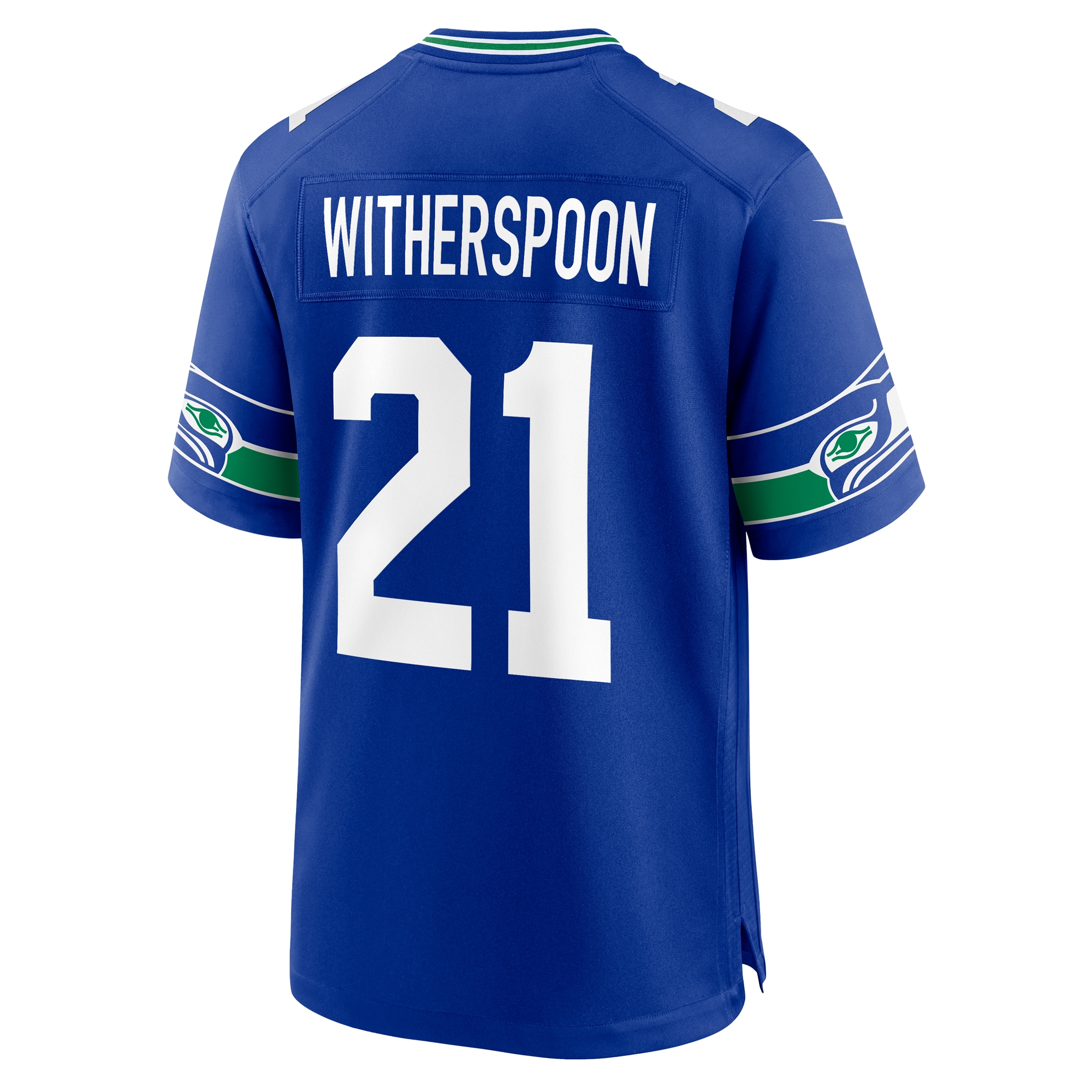 Men's Seattle Seahawks Devon Witherspoon Royal Throwback Player Game Jersey