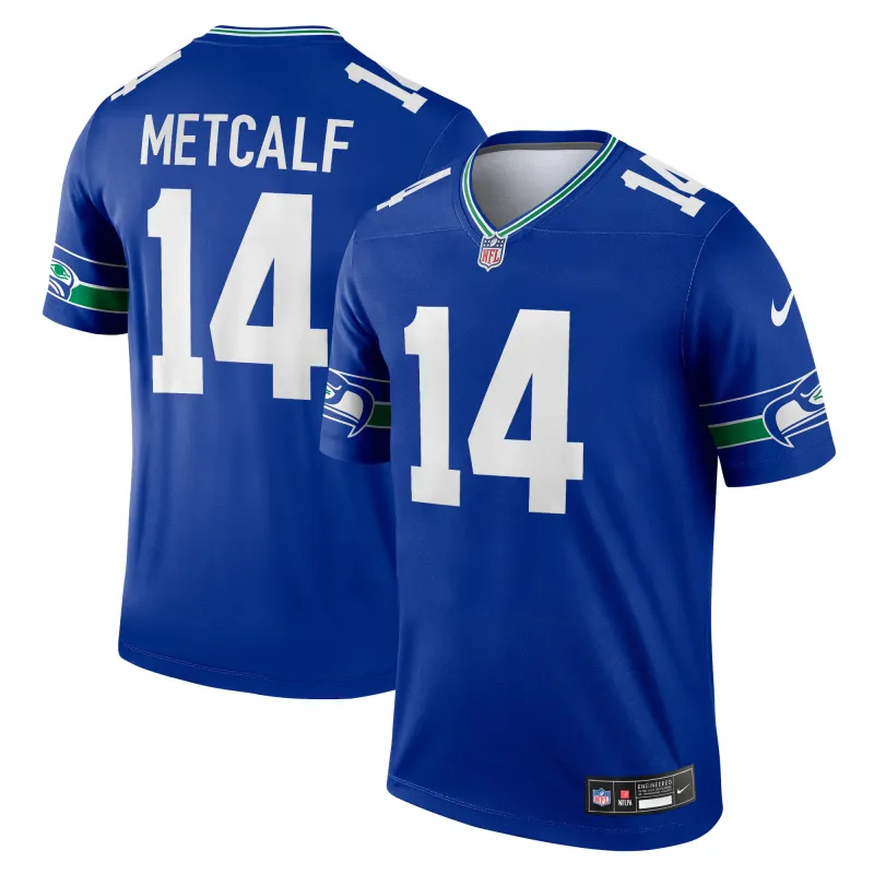 Men's Seattle Seahawks DK Metcalf Royal Throwback Legend Player Jersey