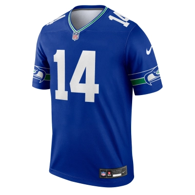 Men's Seattle Seahawks DK Metcalf Royal Throwback Legend Player Jersey 02