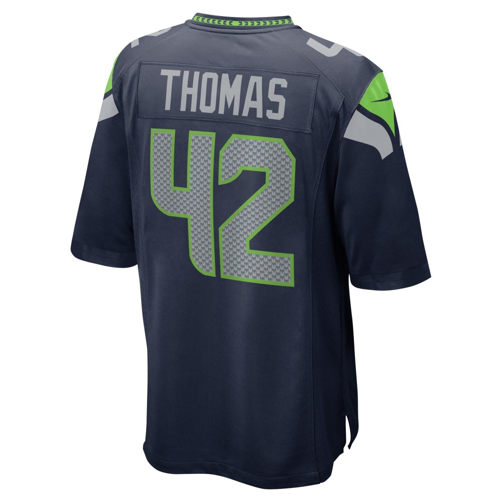 Men's Seattle Seahawks Drake Thomas College Navy Team Game Jersey