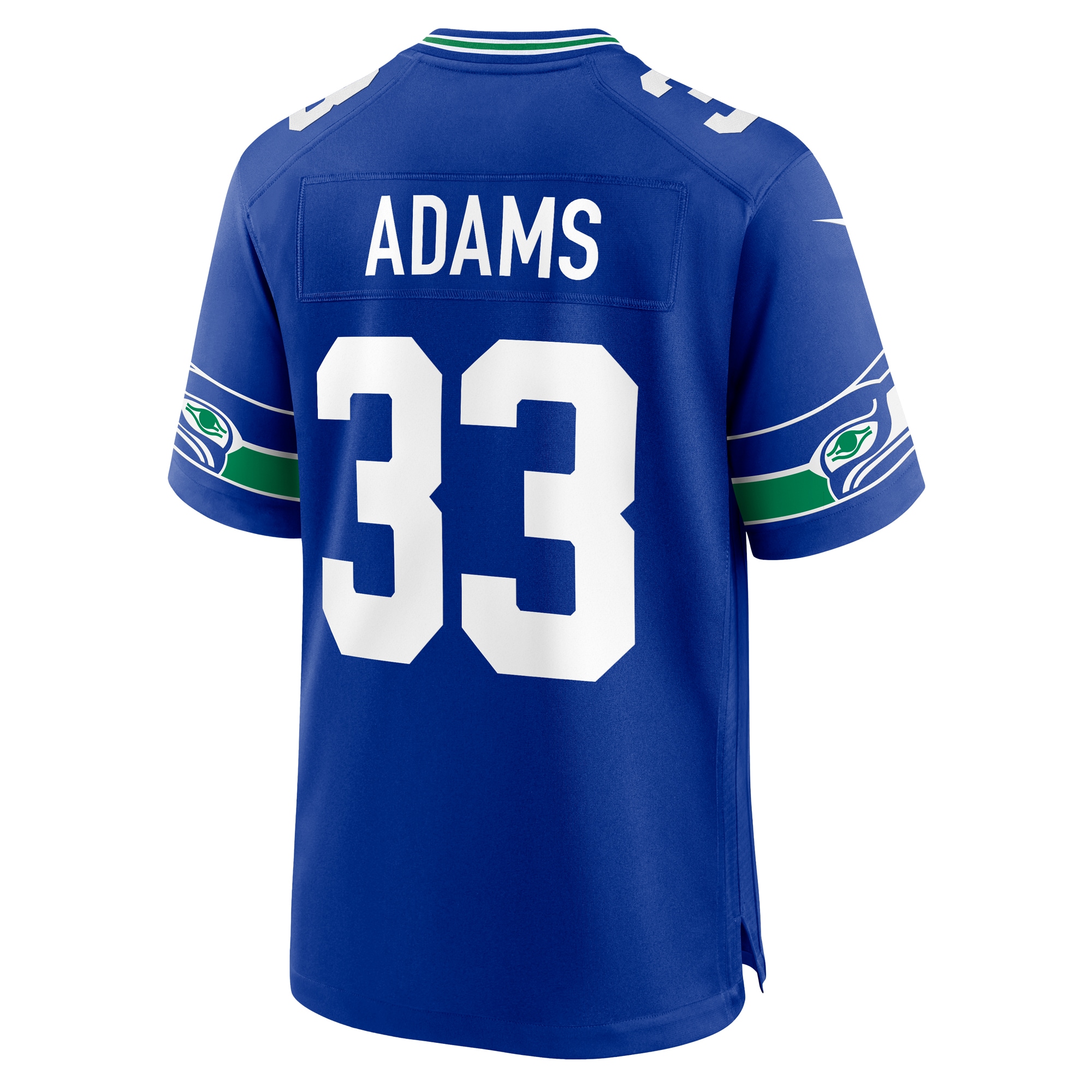 Men's Seattle Seahawks Jamal Adams Royal Throwback Player Game Jersey