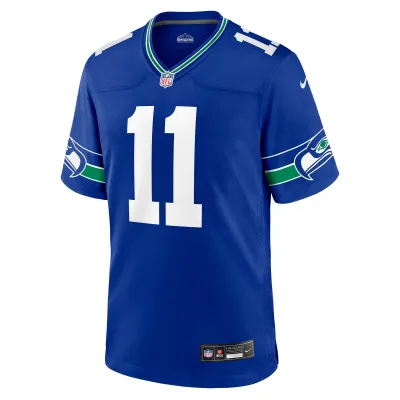 Men's Seattle Seahawks Jaxon Smith-Njigba Royal Throwback Player Game Jersey 02