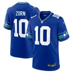Men's Seattle Seahawks Jim Zorn Royal Throwback Retired Player Game Jersey