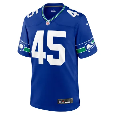 Men's Seattle Seahawks Kenny Easley Royal Throwback Retired Player Game Jersey 02