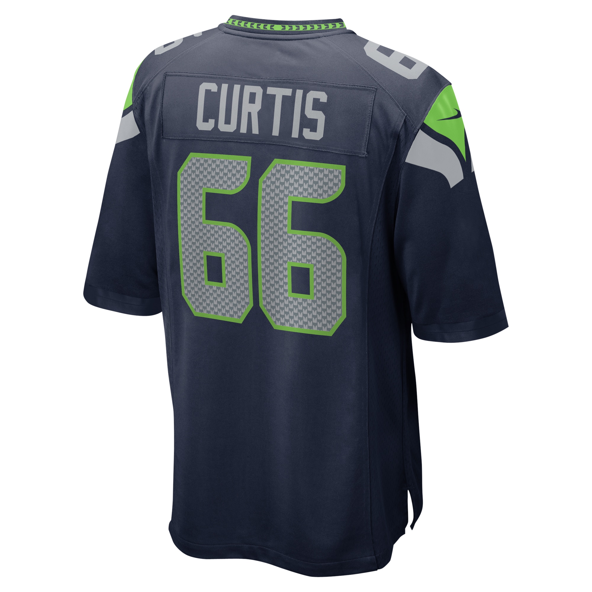 Men's Seattle Seahawks McClendon Curtis College Navy Team Game Jersey