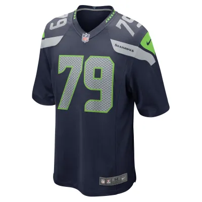 Men's Seattle Seahawks Raiqwon O'Neal College Navy Team Game Jersey 02