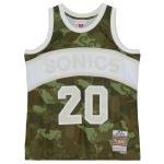 Men's Seattle SuperSonics Gary Payton Camo Hardwood Classics 1984/85 Ghost Green Swingman Jersey