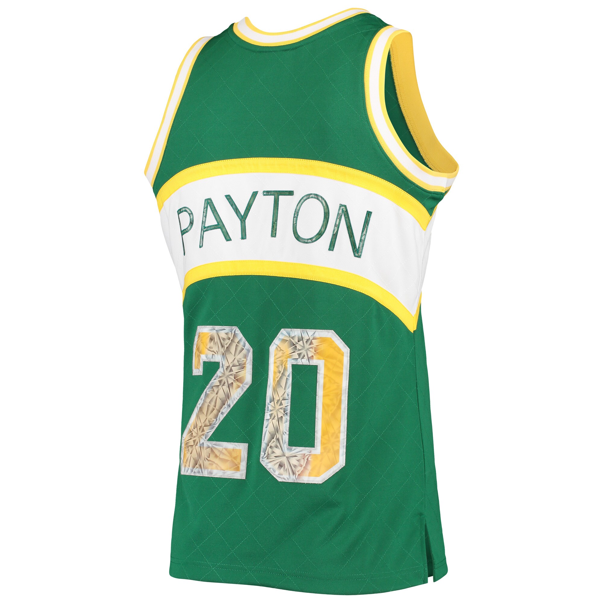 Men's Seattle SuperSonics Gary Payton Green 1994/95 Hardwood Classics NBA 75th Anniversary Diamond Swingman Jersey