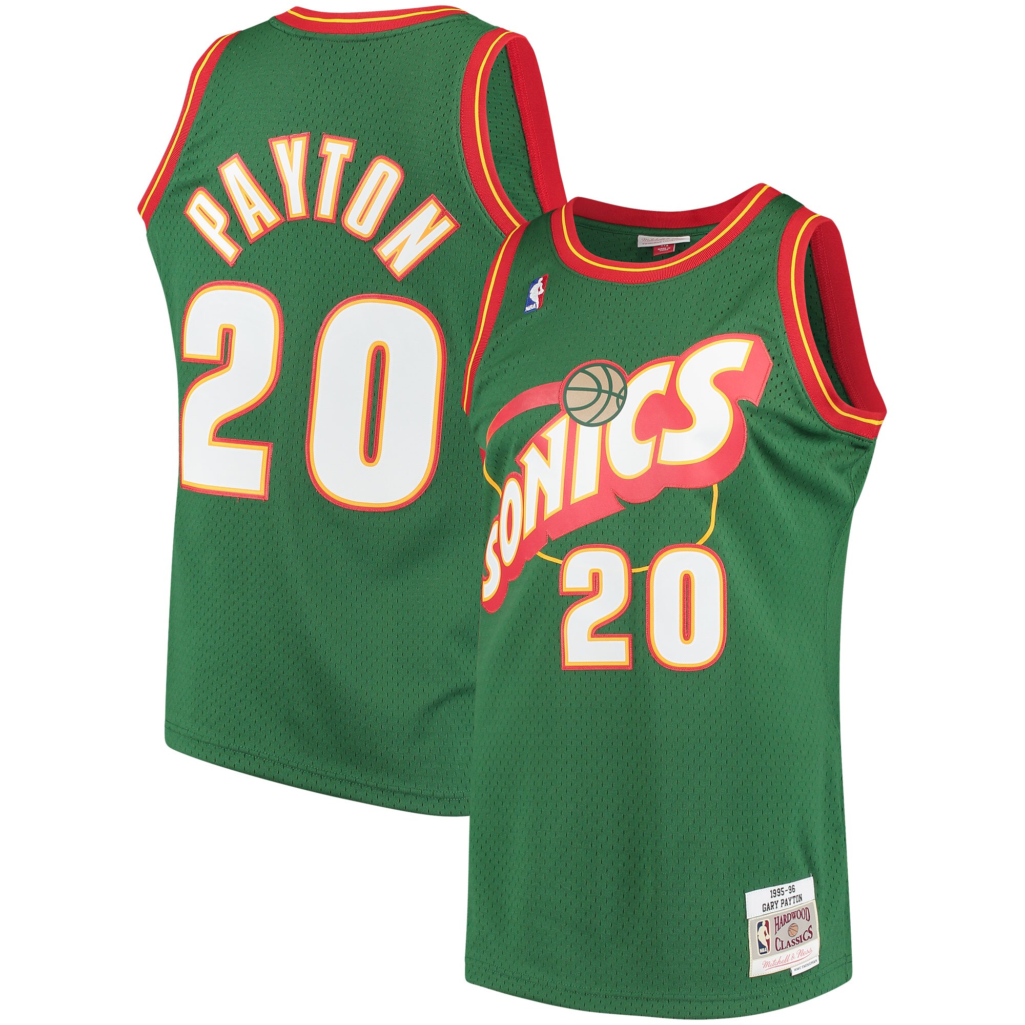 Men's Seattle SuperSonics Gary Payton Green Hardwood Classics Swingman Jersey
