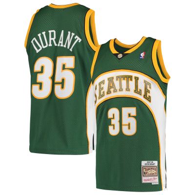 Men's Seattle SuperSonics Kevin Durant Green Hardwood Classics Swingman Jersey 01