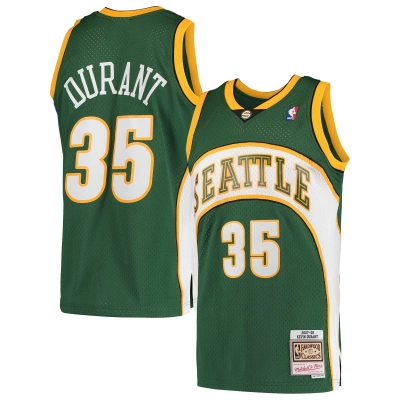 Men's Seattle SuperSonics Kevin Durant Green Hardwood Classics Swingman Jersey 01