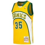 Men's Seattle SuperSonics Kevin Durant Yellow 2007/08 Hardwood Classics Swingman Throwback Jersey