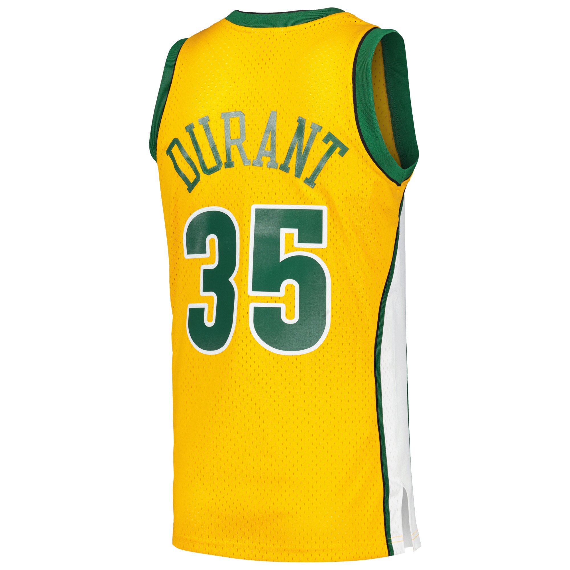 Men's Seattle SuperSonics Kevin Durant Yellow 2007/08 Hardwood Classics Swingman Throwback Jersey