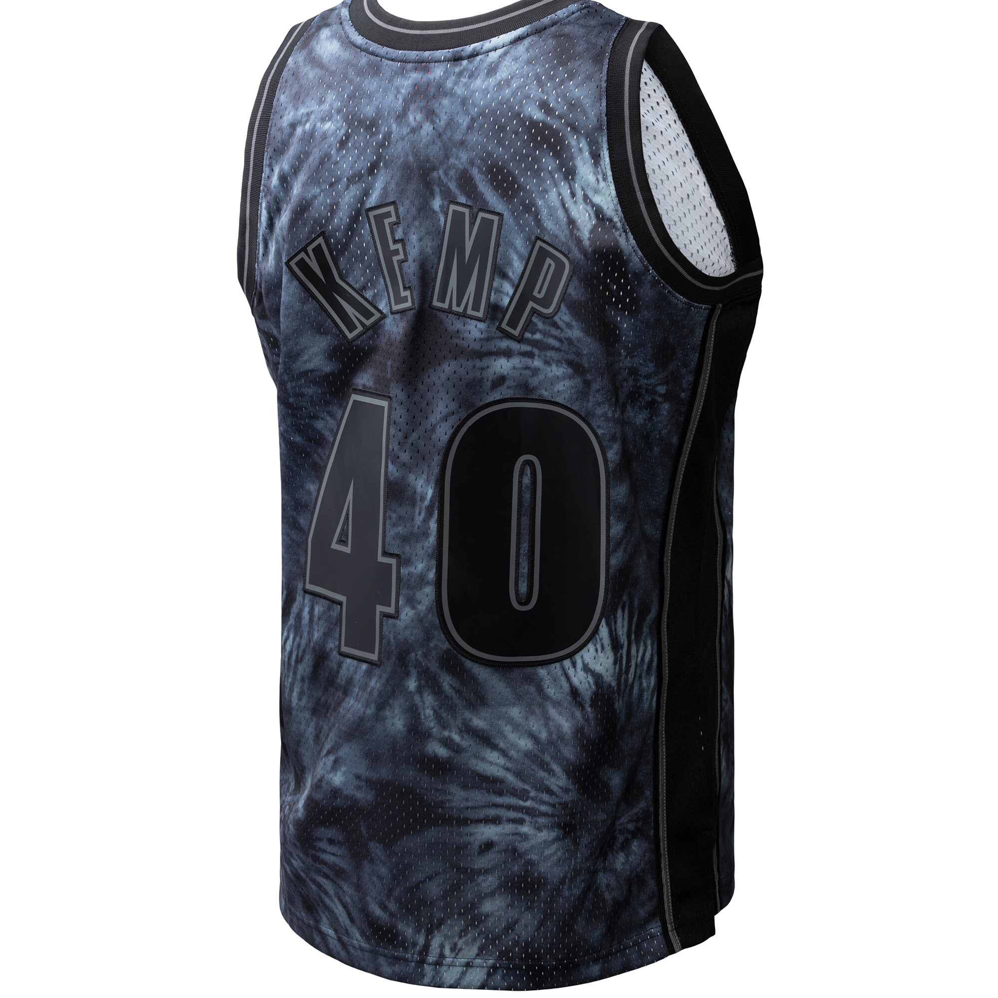 Men's Seattle SuperSonics Shawn Kemp Black Hardwood Classics 1995/96 Tie-Dye Swingman Jersey