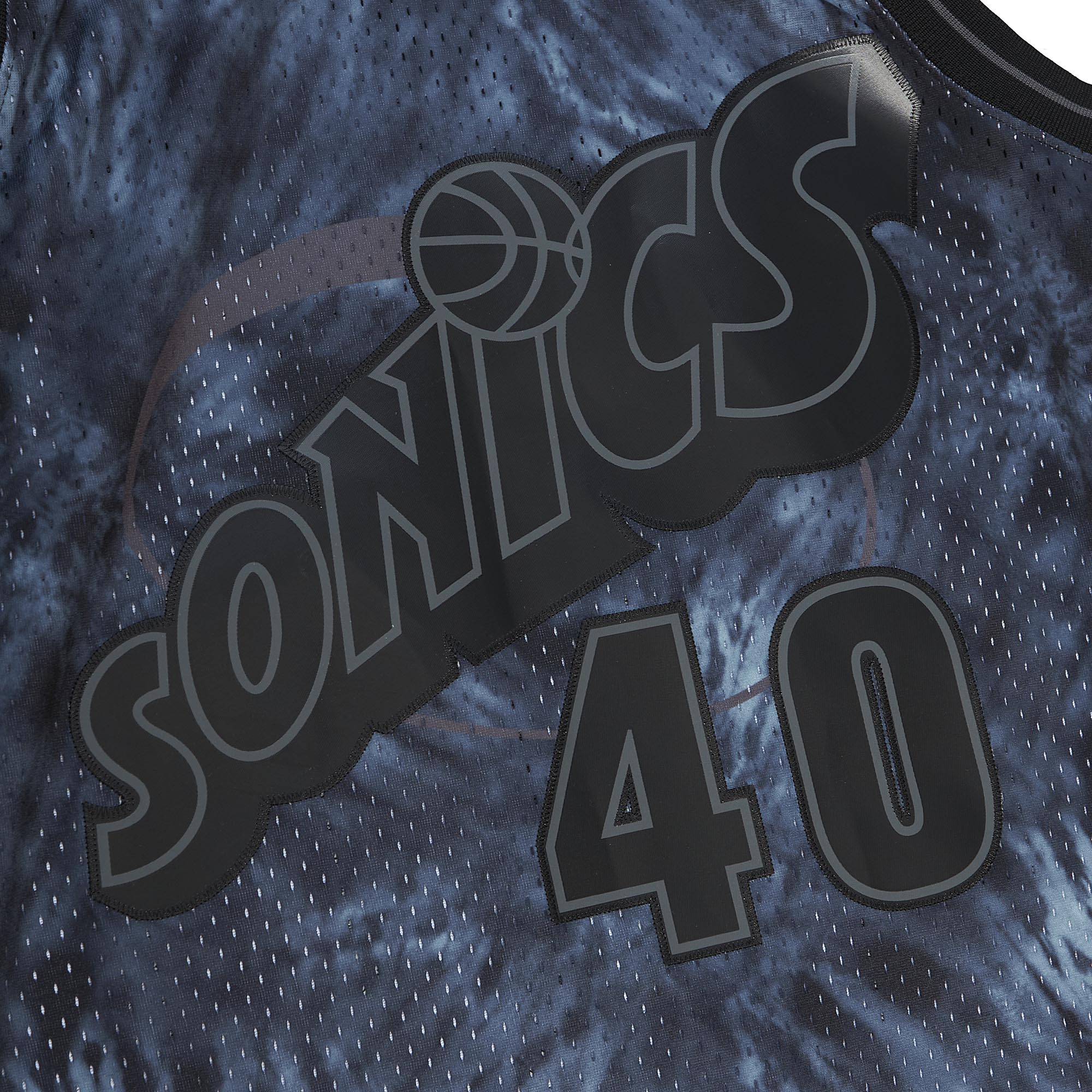 Men's Seattle SuperSonics Shawn Kemp Black Hardwood Classics 1995/96 Tie-Dye Swingman Jersey