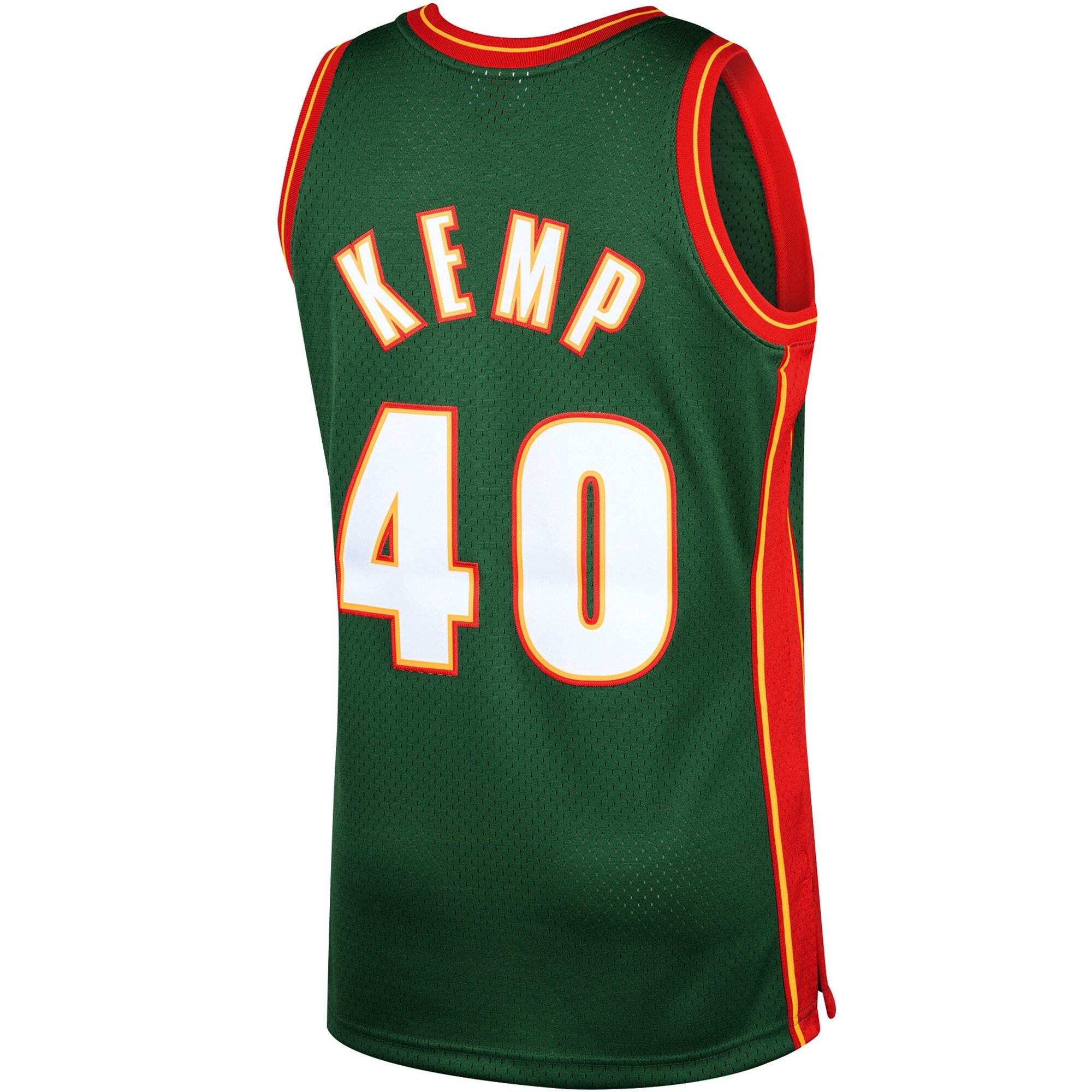 Men's Seattle SuperSonics Shawn Kemp Green 1995/96 Hardwood Classics Swingman Jersey