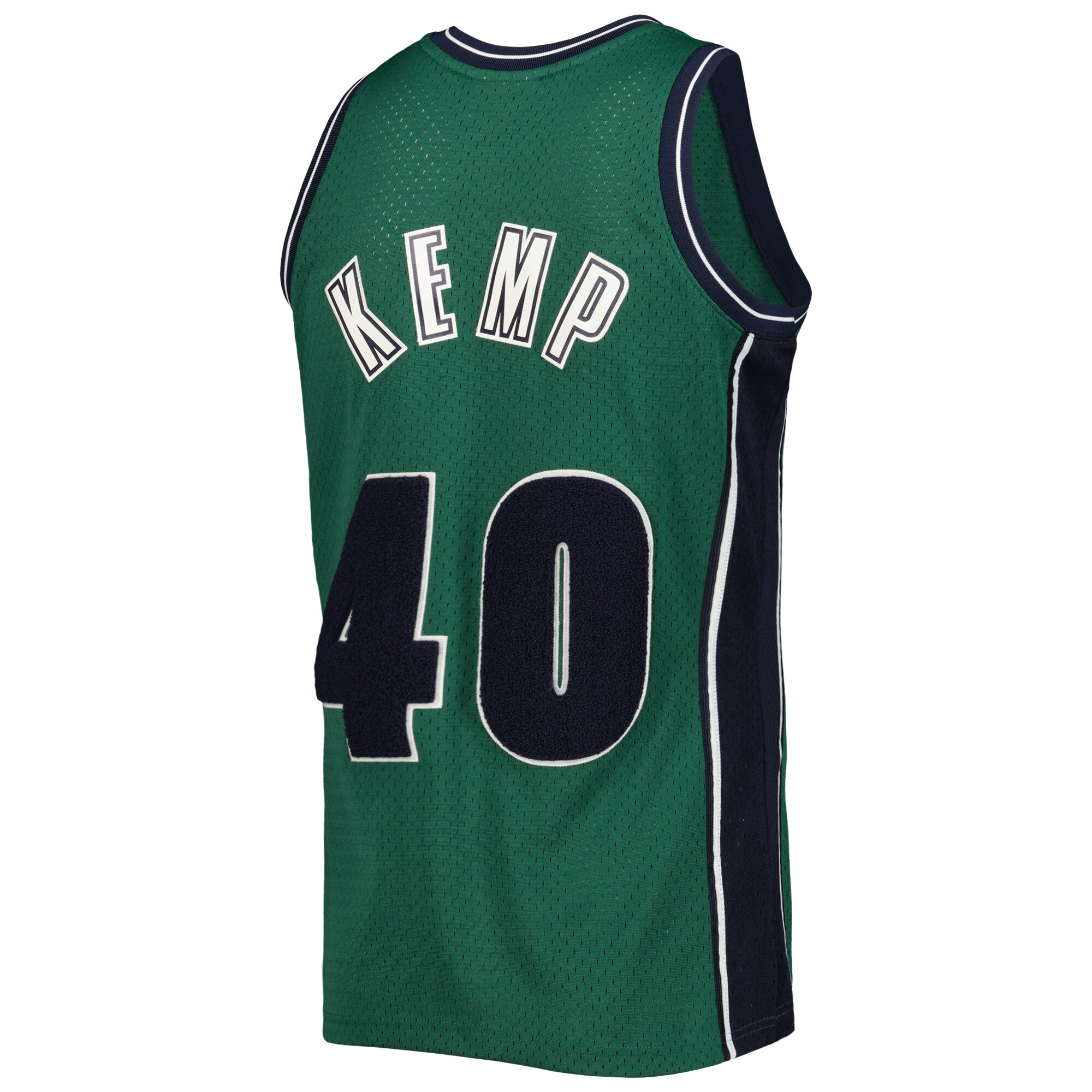 Men's Seattle SuperSonics Shawn Kemp Green Hardwood Classics Off-Court Swingman Jersey