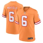Men's Tampa Bay Buccaneers Baker Mayfield Orange Throwback Game Jersey