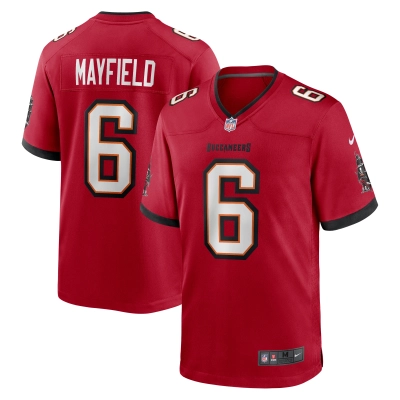 Men's Tampa Bay Buccaneers Baker Mayfield Red Team Game Jersey 01