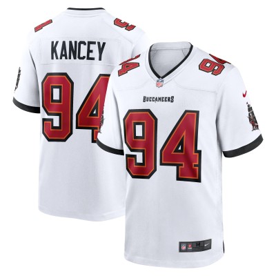 Men's Tampa Bay Buccaneers Calijah Kancey  White Game Jersey 01
