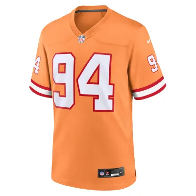 Men's Tampa Bay Buccaneers Calijah Kancey Orange Alternate Team Game Jersey 02