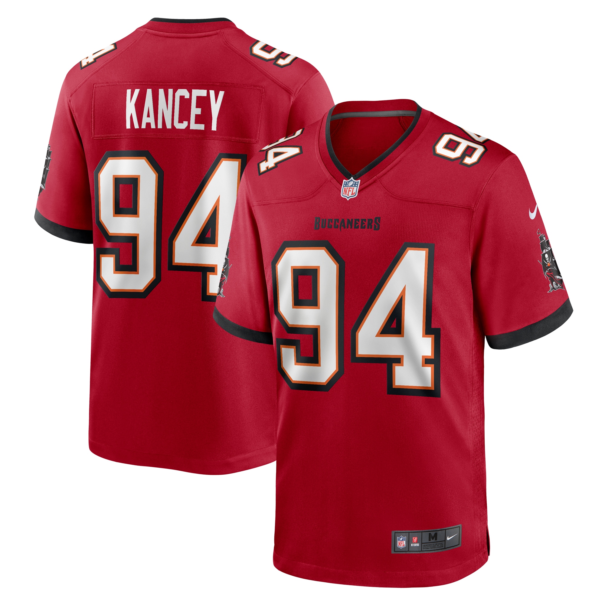 Men's Tampa Bay Buccaneers Calijah Kancey Red 2023 NFL Draft First Round Pick Game Jersey