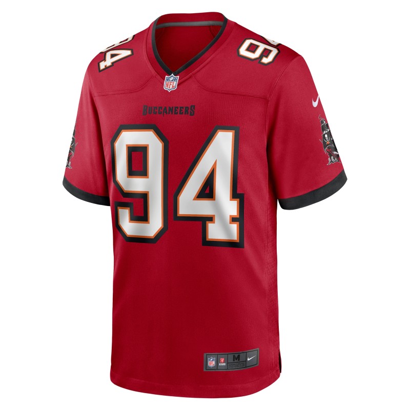 Men's Tampa Bay Buccaneers Calijah Kancey Red 2023 NFL Draft First Round Pick Game Jersey