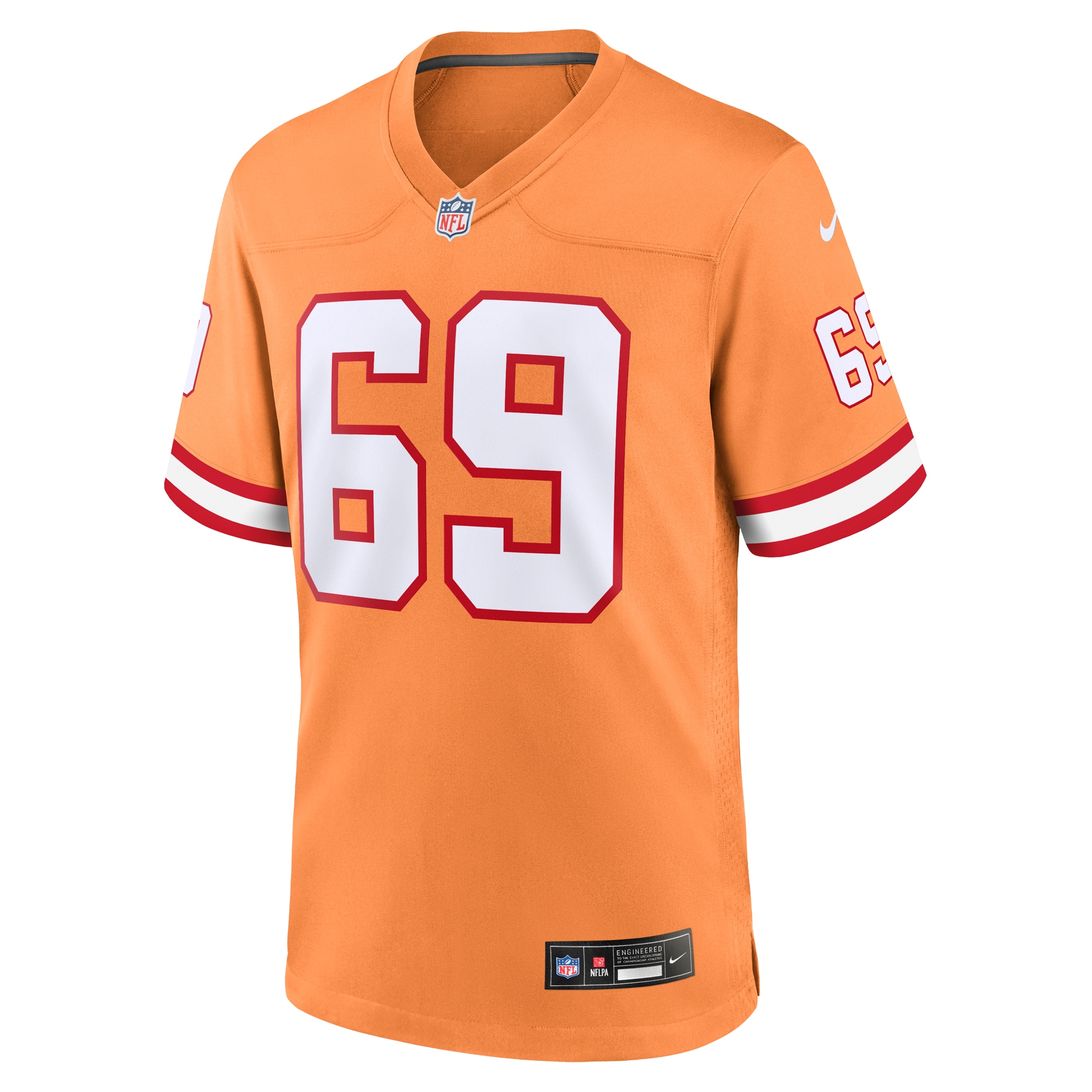Men's Tampa Bay Buccaneers Cody Mauch Orange Throwback Game Jersey