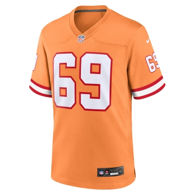 Men's Tampa Bay Buccaneers Cody Mauch Orange Throwback Game Jersey 02